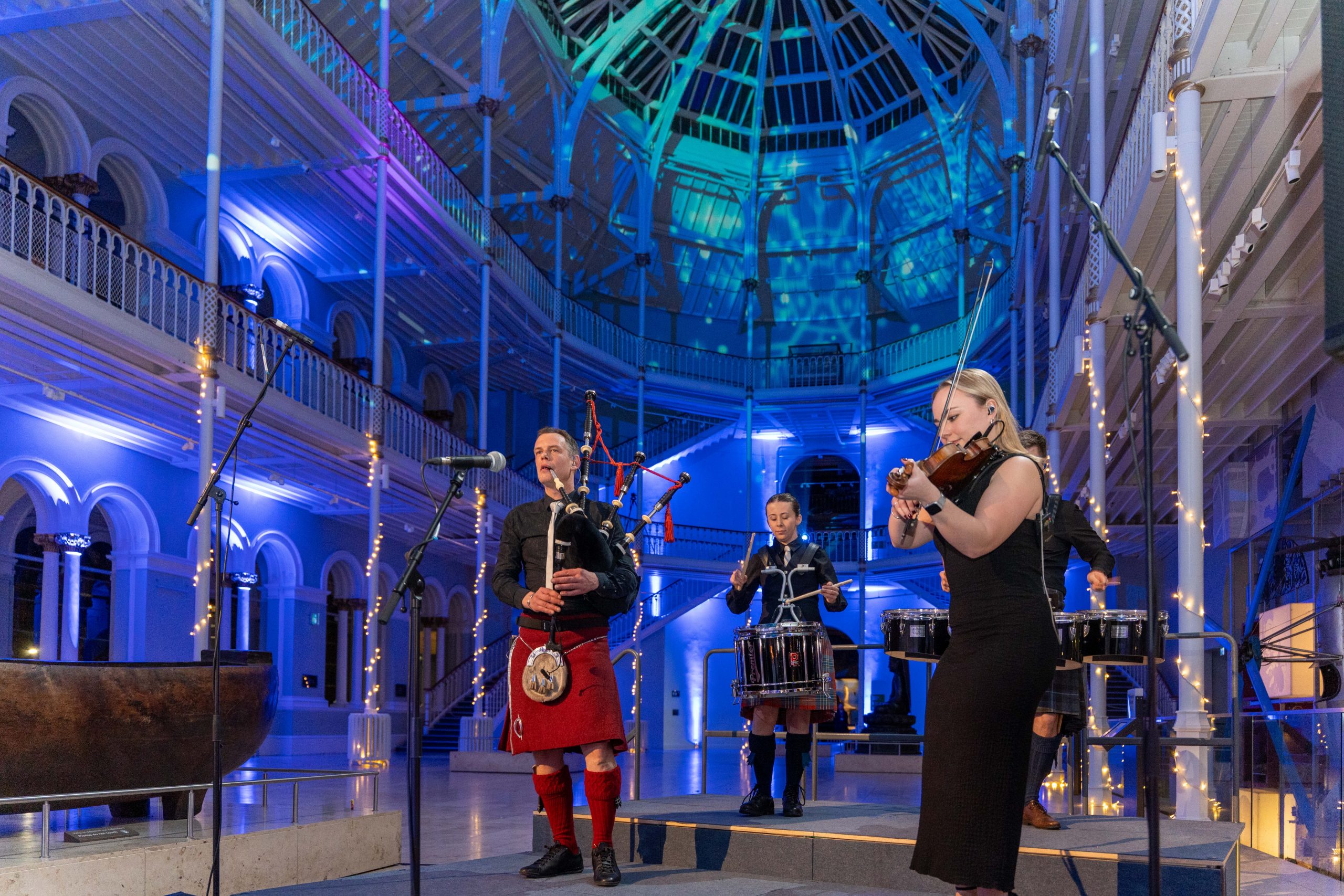 Pipedown band at event in Edinburgh