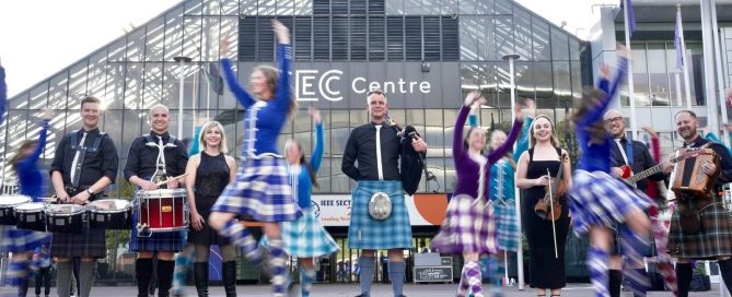 PipeDown band and scottish dancers at SEC for entertainment solution