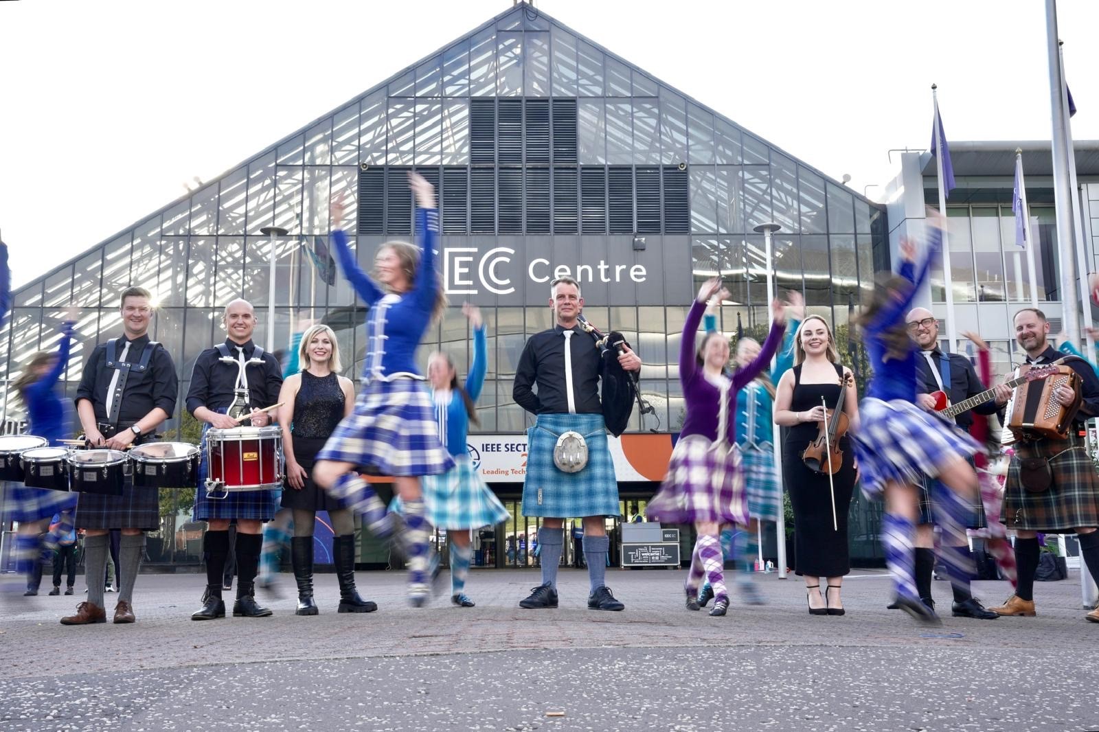 PipeDown band and scottish dancers at SEC for entertainment solution
