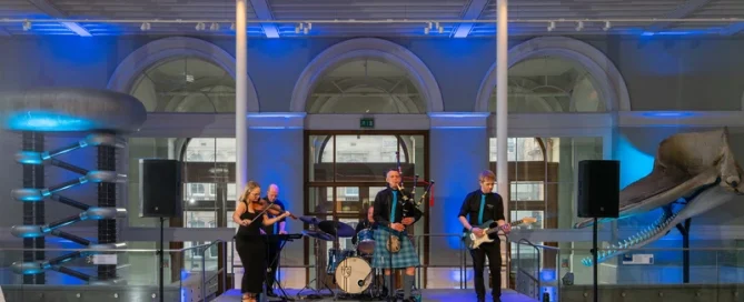 The Reel Time Ceilidh Band performing at the National Museum of Scotland