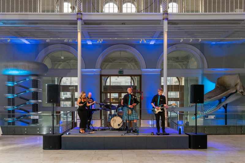 The Reel Time Ceilidh Band performing at the National Museum of Scotland